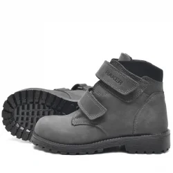 Rakerplus Sentor Hakiki Deri Gri Kürklü Cırtlı Çocuk Bot