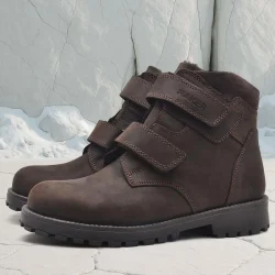 Rakerplus Sentor Hakiki Deri Kahverengi Cırtlı Erkek Genç Bot