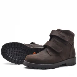 Rakerplus Sentor Hakiki Deri Kahverengi Cırtlı Erkek Genç Bot