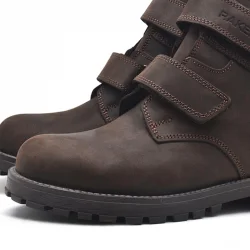 Rakerplus Sentor Hakiki Deri Kahverengi Cırtlı Erkek Genç Bot