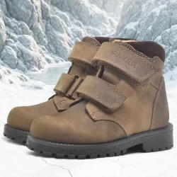 Rakerplus Sentor Hakiki Deri Kum Rengi Kürklü Cırtlı Çocuk Bot