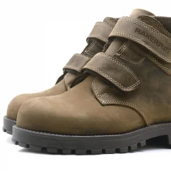 Rakerplus Sentor Hakiki Deri Kum Rengi Kürklü Cırtlı Çocuk Bot