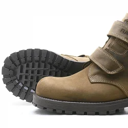 Rakerplus Sentor Hakiki Deri Kum Rengi Kürklü Cırtlı Çocuk Bot