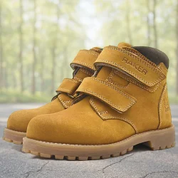 Rakerplus Sentor Hakiki Deri Sarı Cırtlı Kürklü Bot