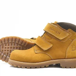 Rakerplus Sentor Hakiki Deri Sarı Cırtlı Kürklü Bot