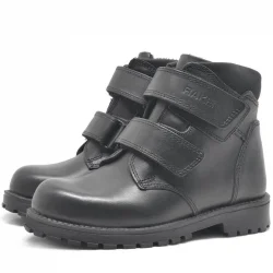 Rakerplus Sentor Hakiki Deri Siyah Kürklü Cırtlı Çocuk Bot