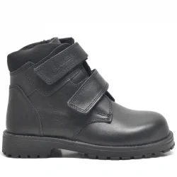 Rakerplus Sentor Hakiki Deri Siyah Kürklü Cırtlı Çocuk Bot