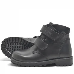 Rakerplus Sentor Hakiki Deri Siyah Kürklü Cırtlı Çocuk Bot