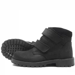 Rakerplus Sentor Hakiki Deri Siyah Kürklü Cırtlı Çocuk Bot