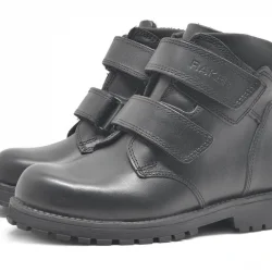 Rakerplus Sentor Hakiki Deri Siyah Kürklü Cırtlı Çocuk Bot