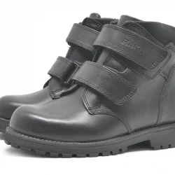 Rakerplus Sentor Hakiki Deri Siyah Kürklü Cırtlı Çocuk Bot