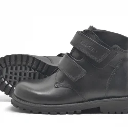 Rakerplus Sentor Hakiki Deri Siyah Kürklü Cırtlı Çocuk Bot