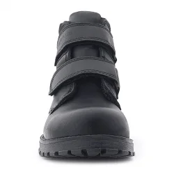 Rakerplus Sentor Hakiki Deri Yünlü Siyah Cırtlı Çocuk Bot