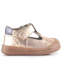 Rakerplus Shaun Hakiki Deri Bakır Cırtlı Anatomik Kız Bebek Sandalet