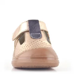 Rakerplus Shaun Hakiki Deri Bakır Cırtlı Anatomik Kız Bebek Sandalet