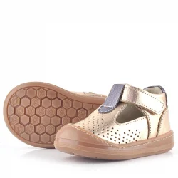 Rakerplus Shaun Hakiki Deri Bakır Cırtlı Anatomik Kız Bebek Sandalet