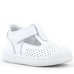 Rakerplus Shaun Hakiki Deri Beyaz Cilt Cırtlı Anatomik Bebek Sandalet