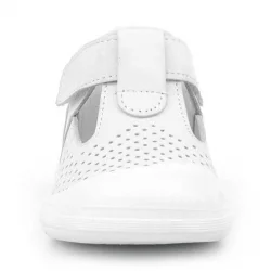 Rakerplus Shaun Hakiki Deri Beyaz Cırtlı Anatomik Bebek Sandalet