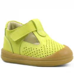 Rakerplus Shaun Hakiki Deri Fıstık Yeşili Cırtlı Anatomik Bebek Sandalet