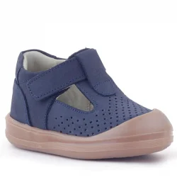 Rakerplus Shaun Hakiki Deri Koyu Lacivert Cırtlı Anatomik Bebek Sandalet