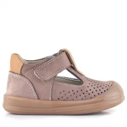 Rakerplus Shaun Hakiki Deri Kum Taba Cırtlı Anatomik Bebek Sandalet