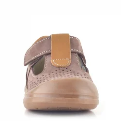 Rakerplus Shaun Hakiki Deri Kum Taba Cırtlı Anatomik Bebek Sandalet