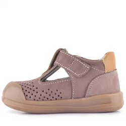 Rakerplus Shaun Hakiki Deri Kum Taba Cırtlı Anatomik Bebek Sandalet