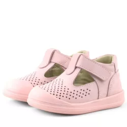 Rakerplus Shaun Hakiki Deri Pembe Cırtlı Anatomik Bebek Sandalet