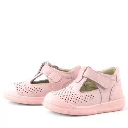 Rakerplus Shaun Hakiki Deri Pembe Cırtlı Anatomik Bebek Sandalet
