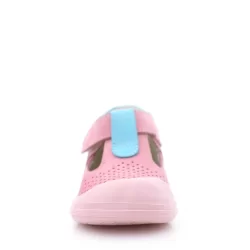Rakerplus Shaun Hakiki Deri Pembe Mavi Cırtlı Anatomik Bebek Sandalet