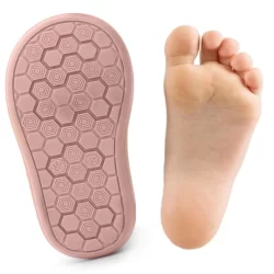 Rakerplus Shaun Hakiki Deri Pembe Mavi Cırtlı Anatomik Bebek Sandalet