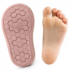 Rakerplus Shaun Hakiki Deri Pembe Simli Cırtlı Anatomik Bebek Sandalet Ayakkabı