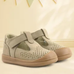 Rakerplus Shaun Hakiki Deri Vizon Cırtlı Anatomik Bebek Sandalet