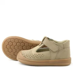 Rakerplus Shaun Hakiki Deri Vizon Cırtlı Anatomik Bebek Sandalet