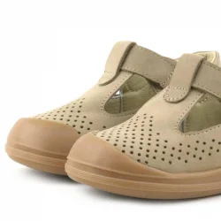 Rakerplus Shaun Hakiki Deri Vizon Cırtlı Anatomik Bebek Sandalet