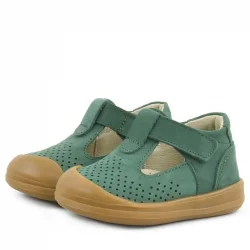 Rakerplus Shaun Hakiki Deri Yeşil Cırtlı Anatomik Bebek Sandalet