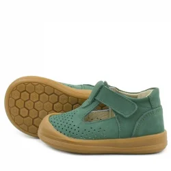 Rakerplus Shaun Hakiki Deri Yeşil Cırtlı Anatomik Bebek Sandalet