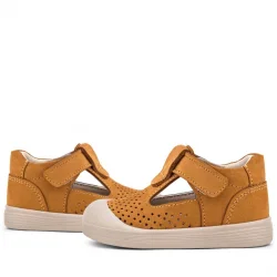 Rakerplus Shaun Taba Cırtlı Hakiki Deri Anatomik Bebek Sandalet