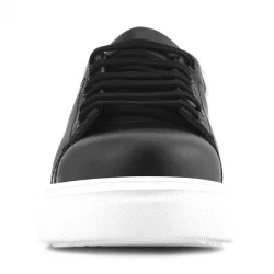 Rakerplus Siyah Cilt Bağcıklı Hafif Beyaz Tabanlı Çocuk Spor Ayakkabı