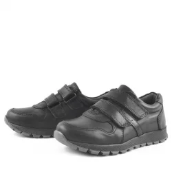 Rakerplus Siyah Cırtlı Erkek Çocuk Spor Okul Ayakkabı