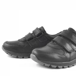 Rakerplus Siyah Cırtlı Erkek Çocuk Spor Okul Ayakkabı