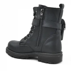 Rakerplus Siyah Fermuarlı Bağcıklı Cüzdanlı Kız Çocuk Bot