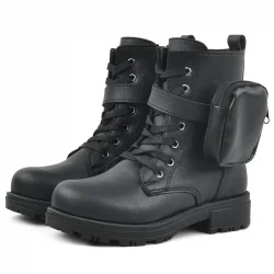 Rakerplus Siyah Fermuarlı Bağcıklı Cüzdanlı Kız Çocuk Bot