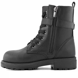 Rakerplus Siyah Fermuarlı Bağcıklı Kışlık Kız Çocuk Bot