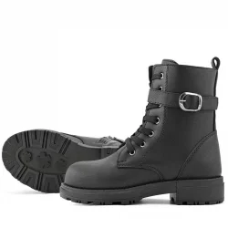 Rakerplus Siyah Fermuarlı Bağcıklı Kışlık Kız Çocuk Bot