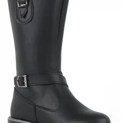 Rakerplus Siyah Fermuarlı Uzun Kız Çocuk Çizme