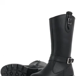 Rakerplus Siyah Fermuarlı Uzun Kız Çocuk Çizme