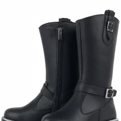 Rakerplus Siyah Fermuarlı Uzun Kız Çocuk Çizme