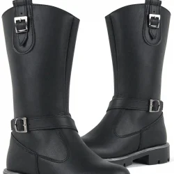 Rakerplus Siyah Fermuarlı Uzun Kız Çocuk Çizme