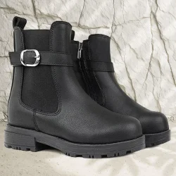 Rakerplus Siyah Mat Lastikli Kız Çocuk Bot